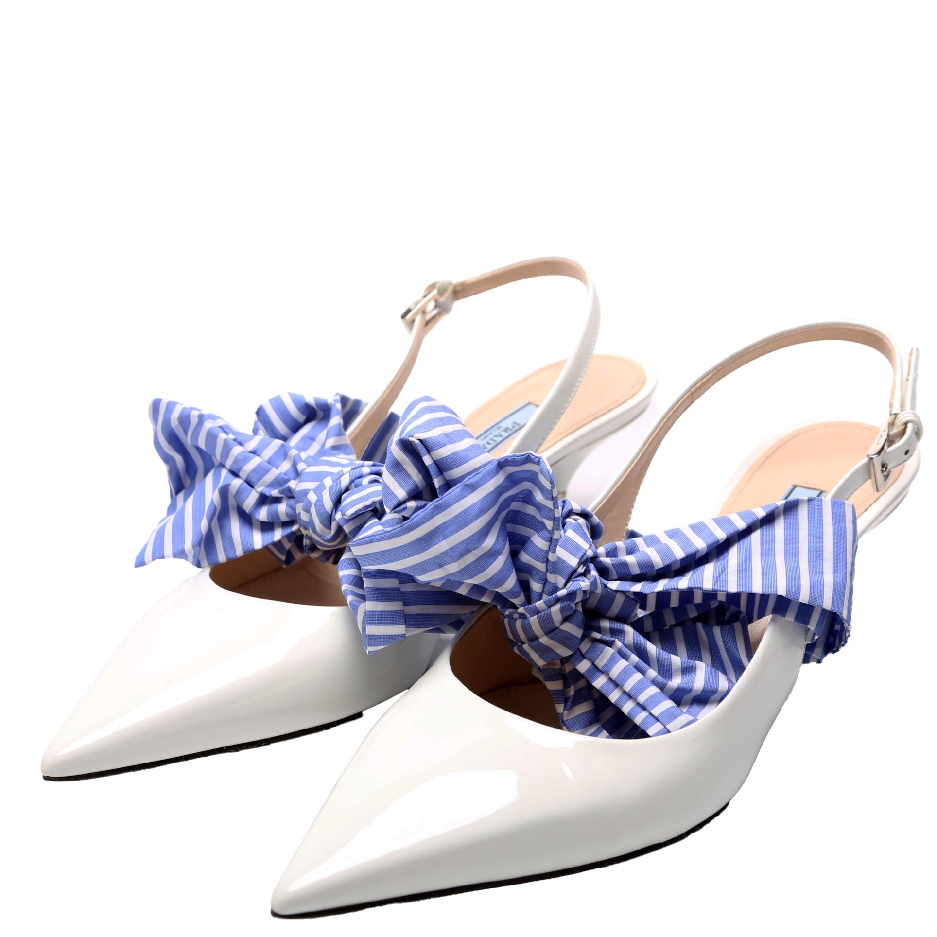 Patent Slingback with Bow Accent Size 40
