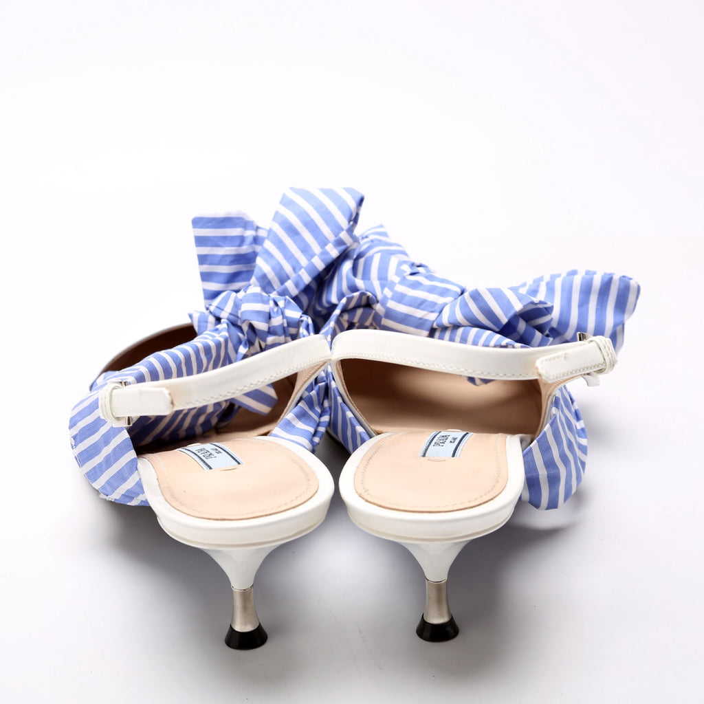 Patent Slingback with Bow Accent Size 40