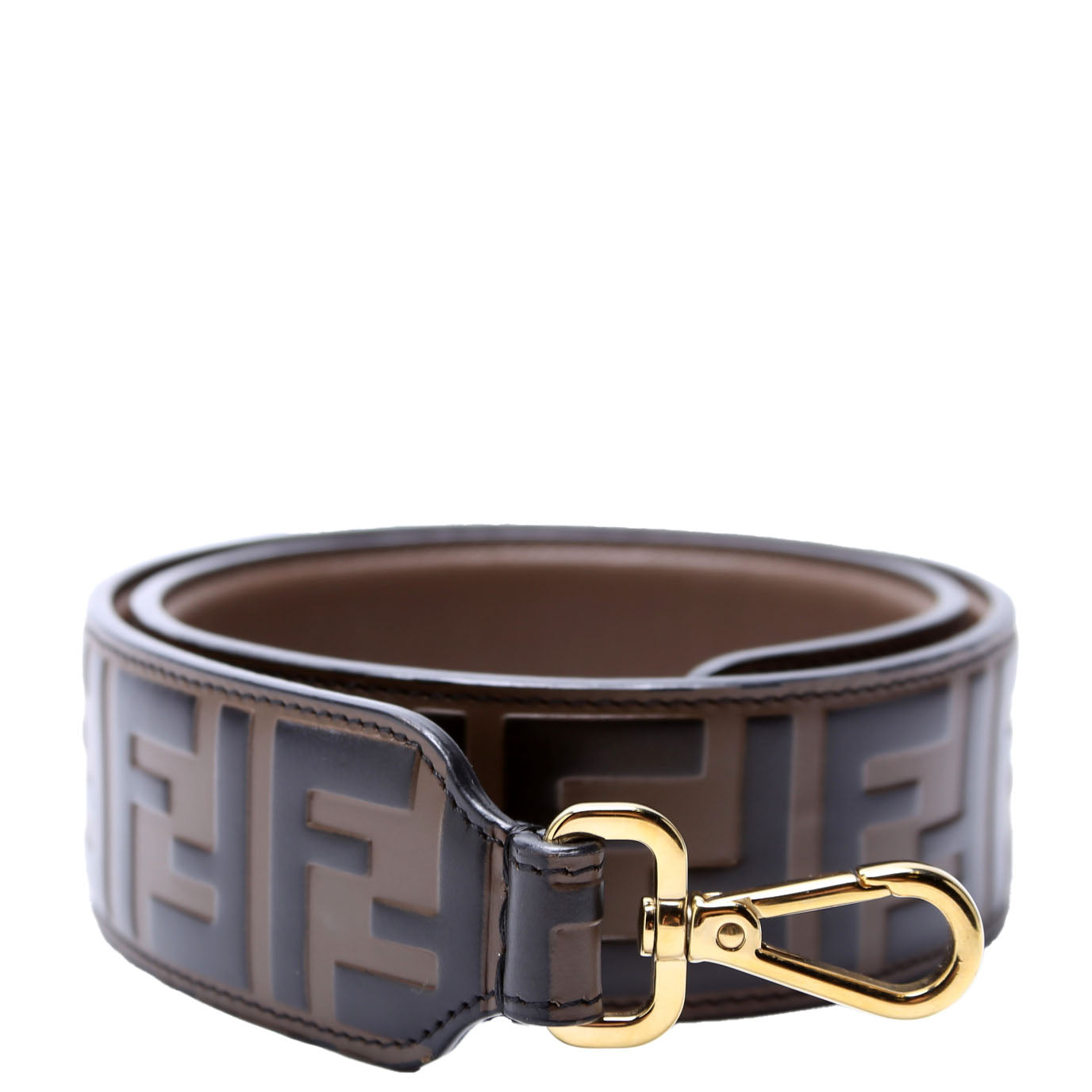 8AV077 Strap You FF Leather Brown/Black