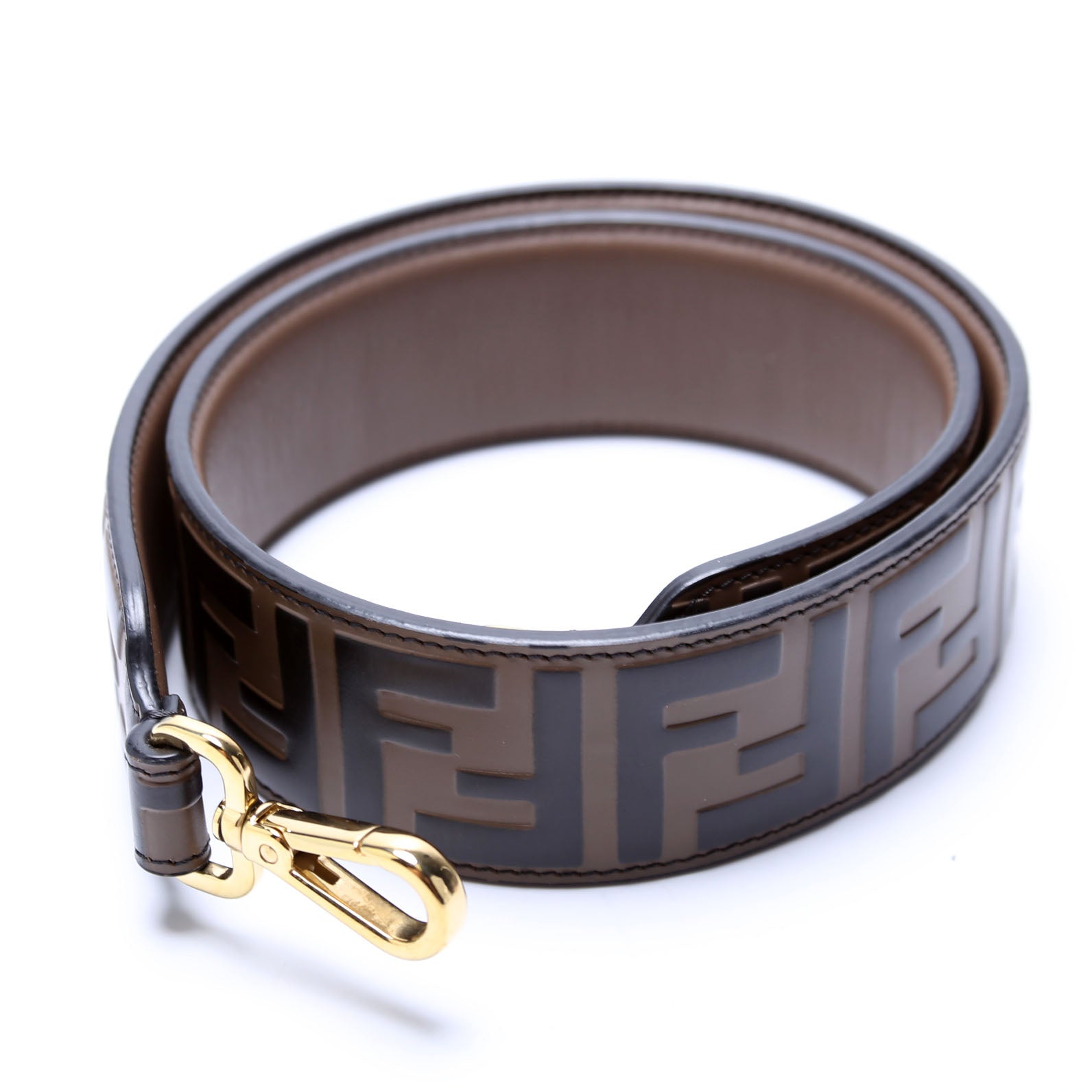 8AV077 Strap You FF Leather Brown/Black