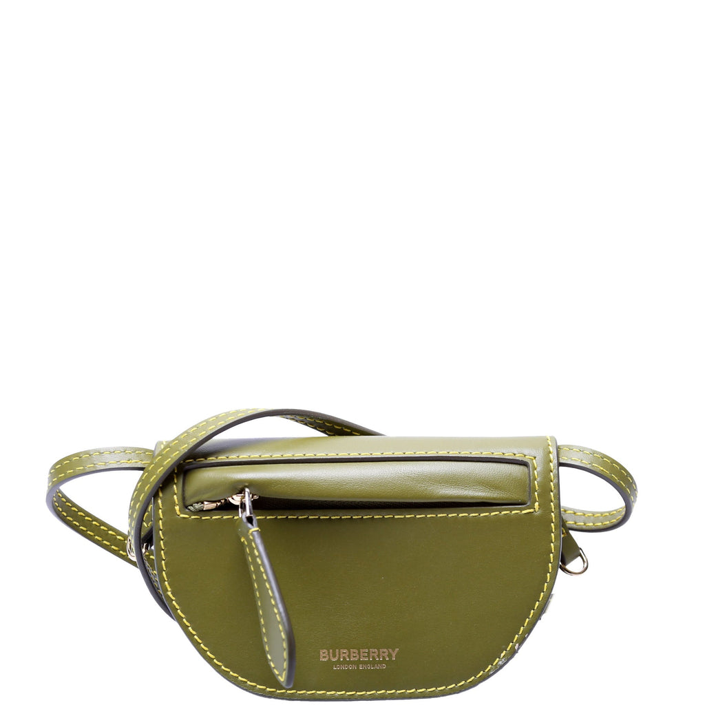 Micro Olympia Crossbody Smooth Leather Green