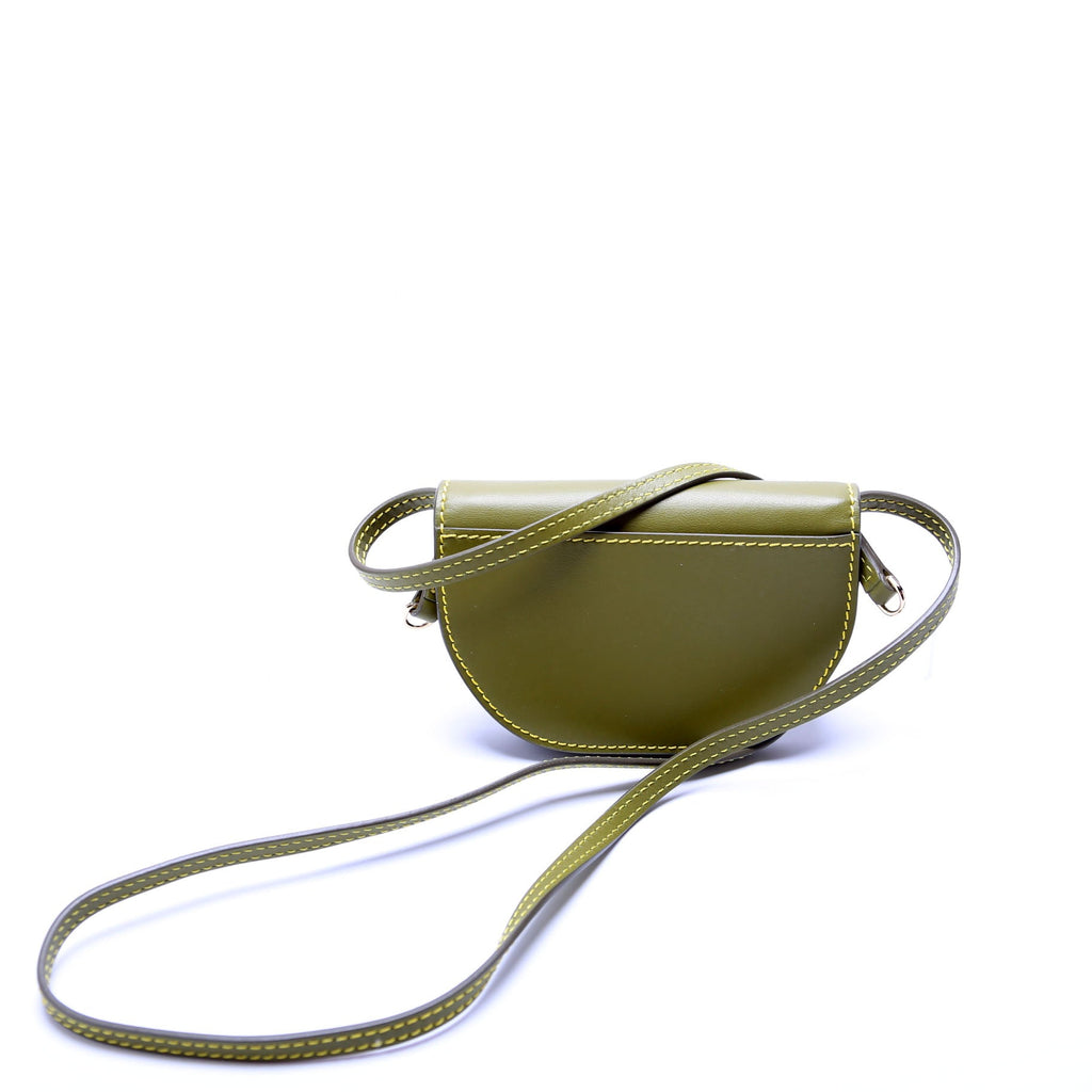 Micro Olympia Crossbody Smooth Leather Green