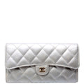 Classic Flap Wallet Long Caviar Grey