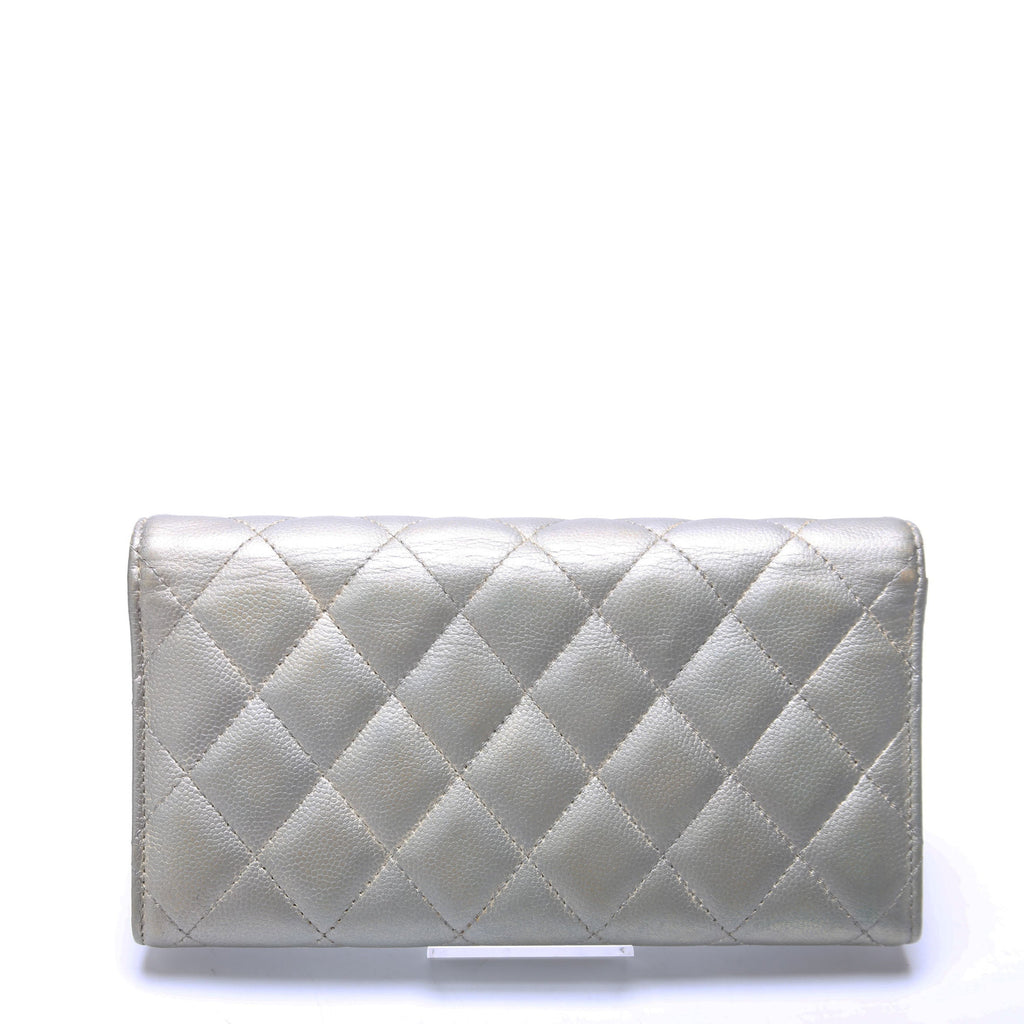 Classic Flap Wallet Long Caviar Grey