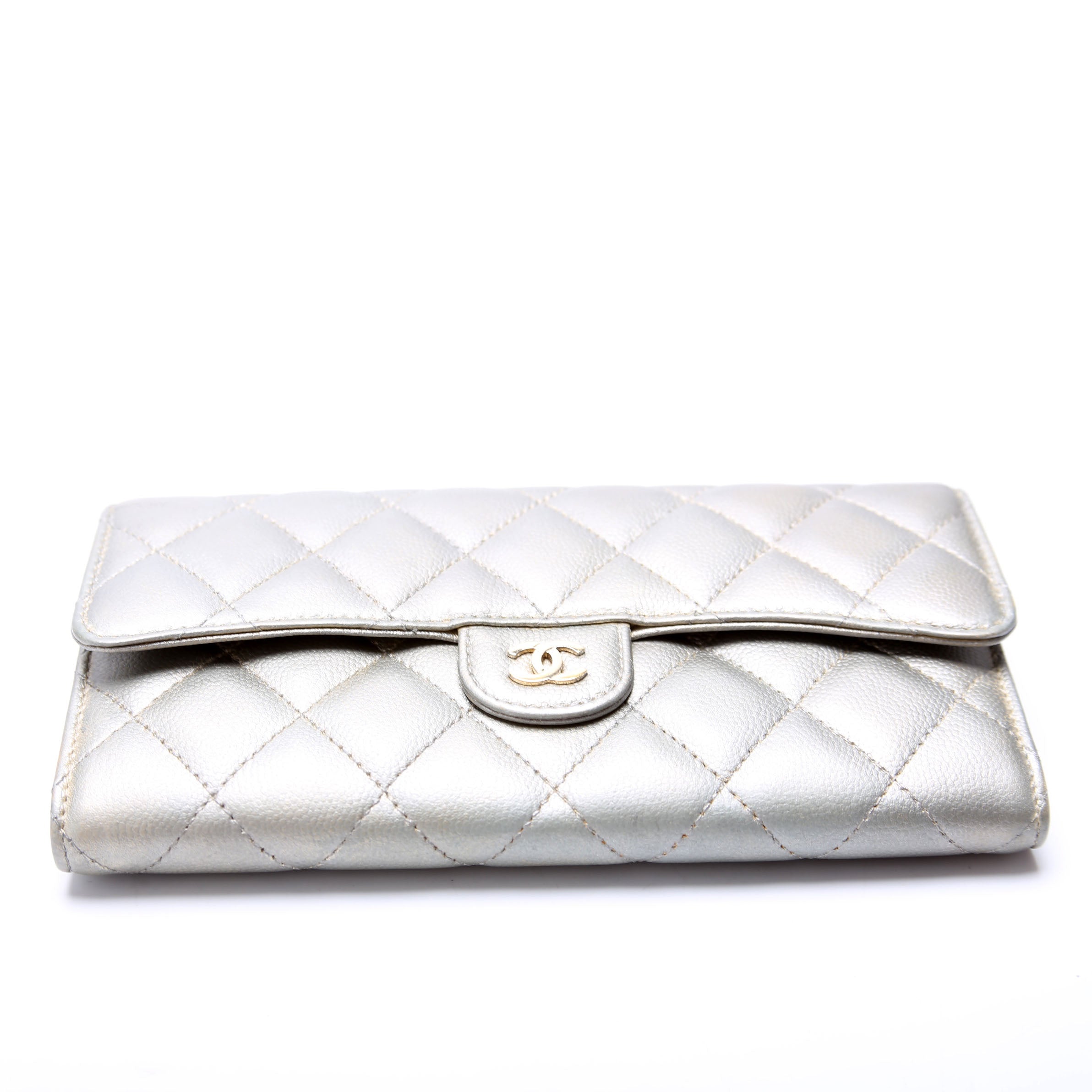 Classic Flap Wallet Long Caviar Grey