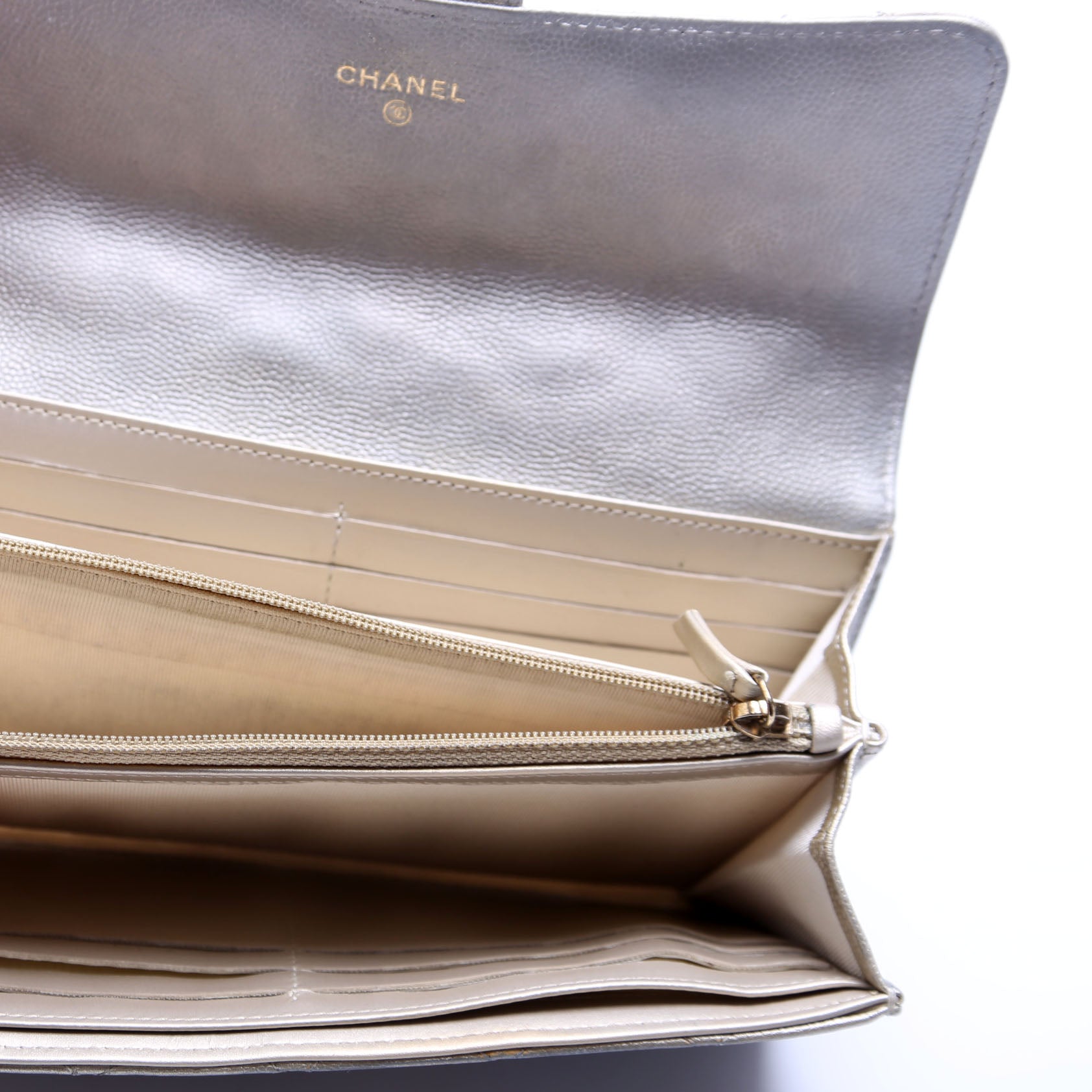 Classic Flap Wallet Long Caviar Grey