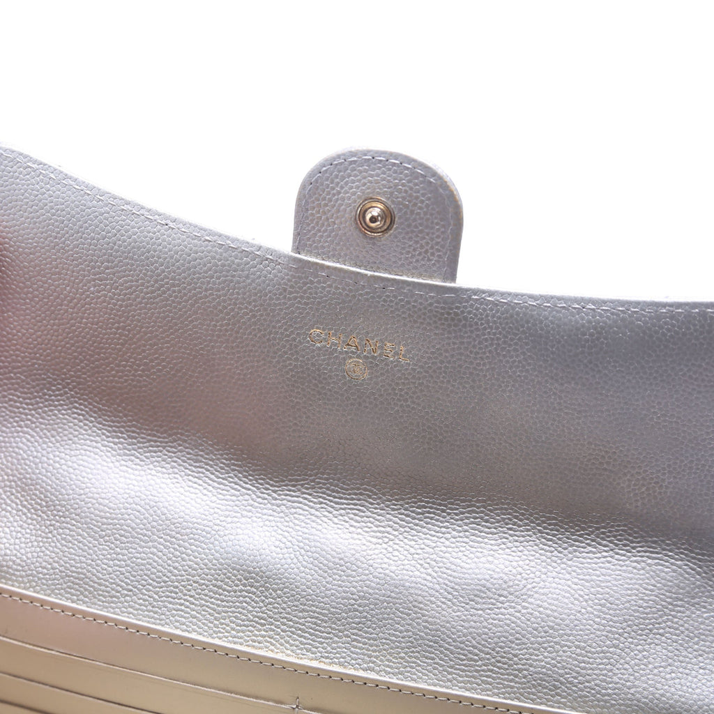 Classic Flap Wallet Long Caviar Grey