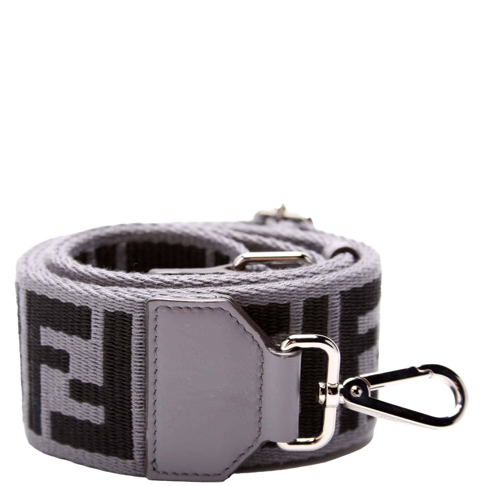 Fendi Strap You FF Canvas Strap Grey/Black