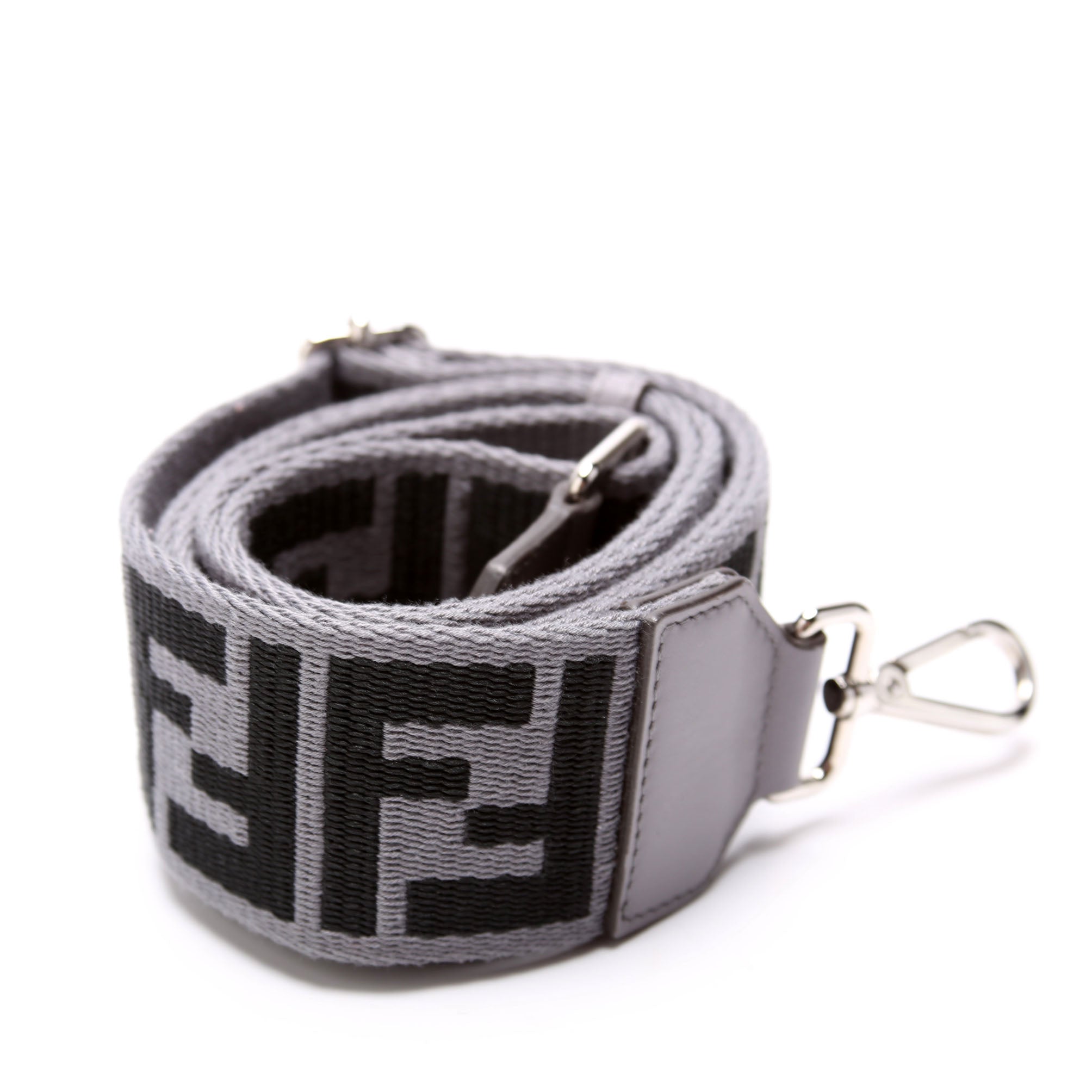 Fendi Strap You FF Canvas Strap Grey/Black