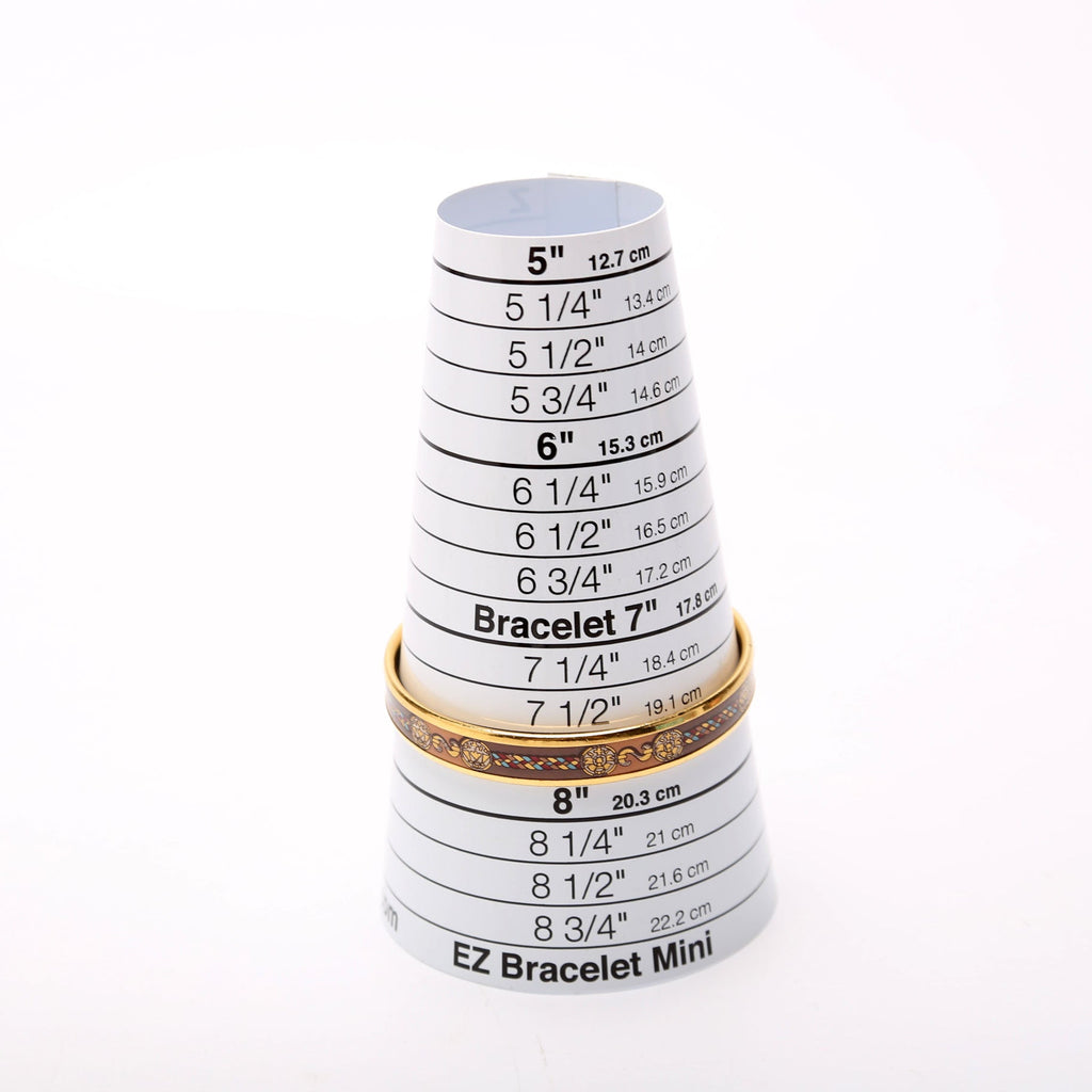 Enamel Narrow Bangle Bracelet Gold/Multicolor