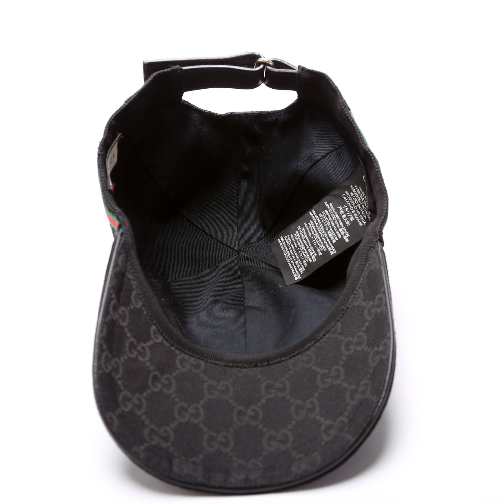 200035 GG Canvas Web Cap Hat Size XXL Black