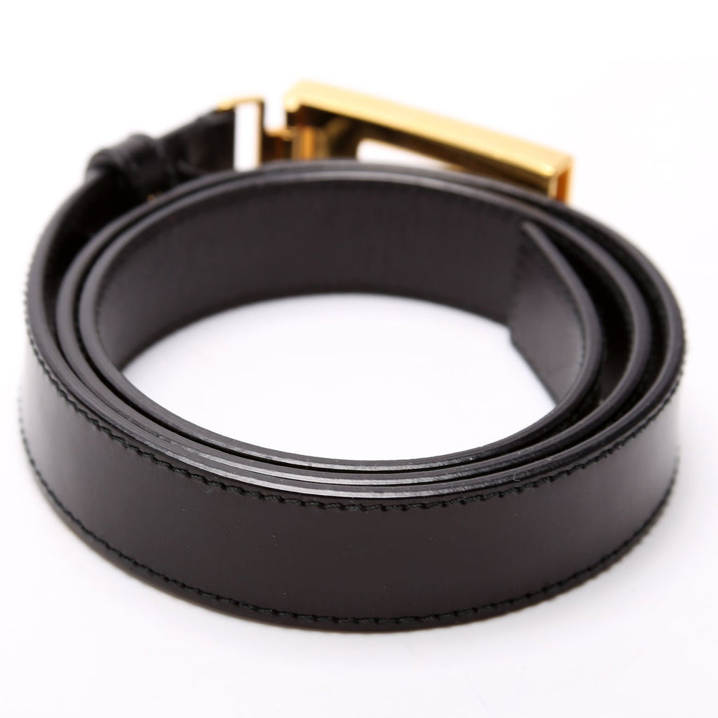 Rectangle Enamel Logo Belt Size 70/28 Black