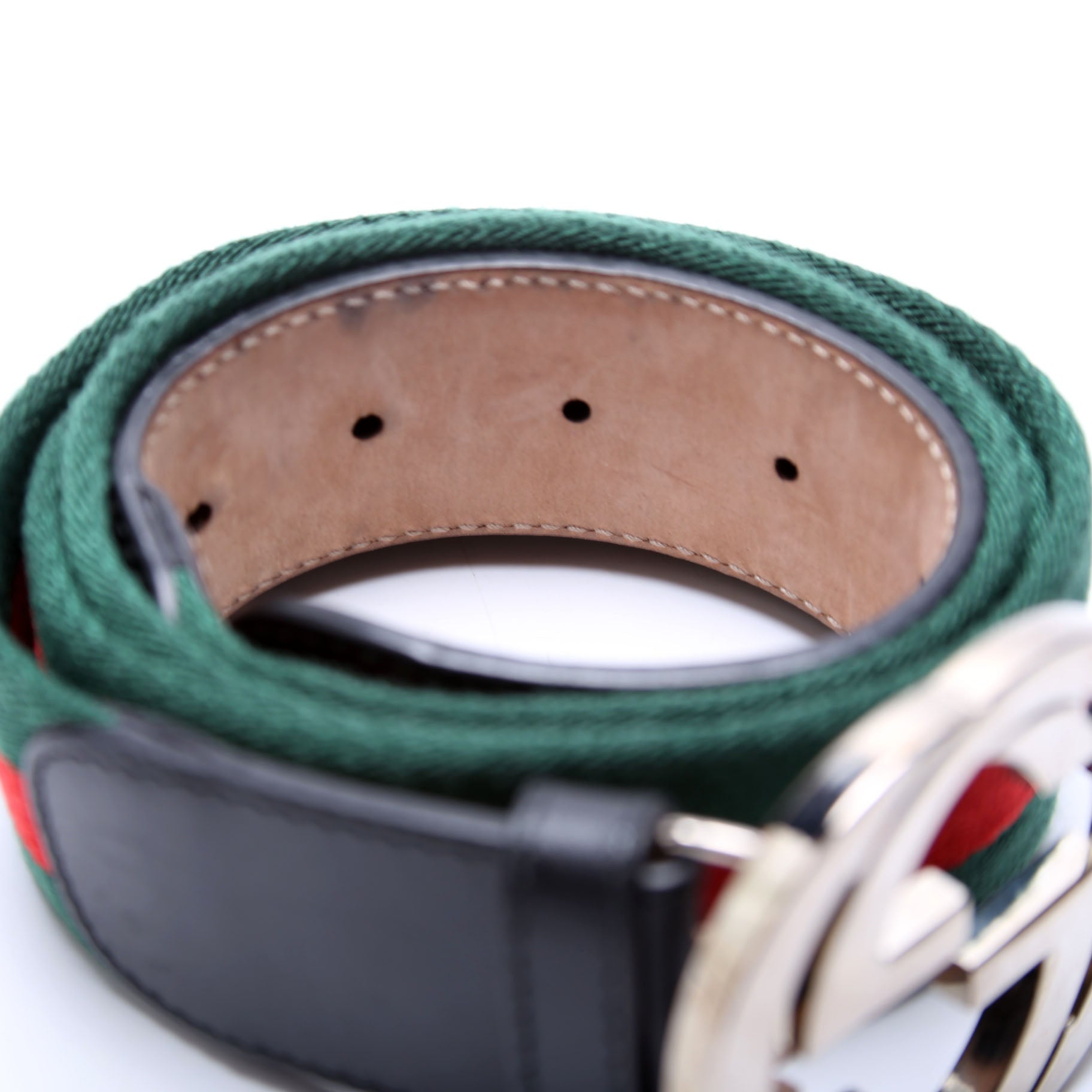 411924 GG Web Belt Size 105/42 Green/Red
