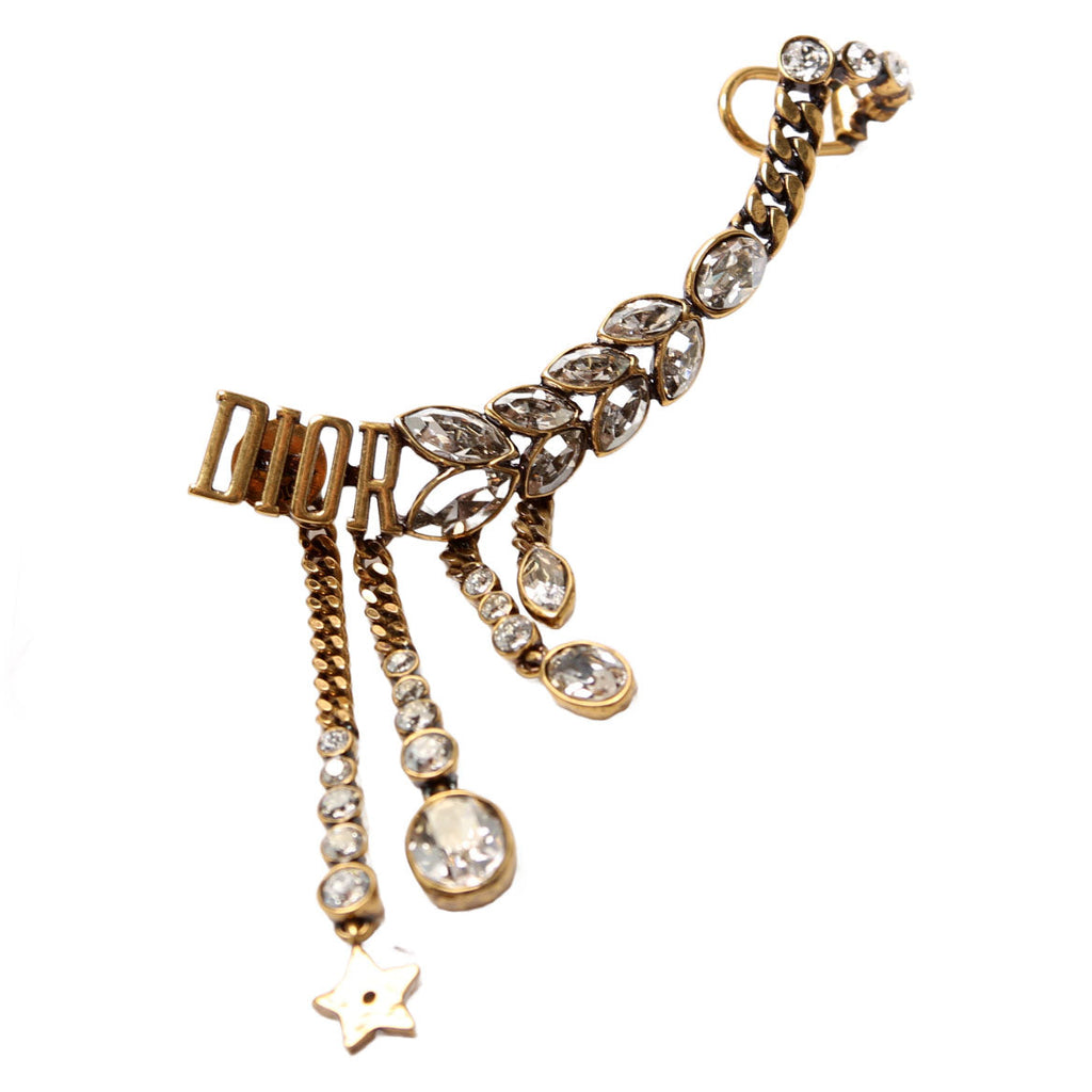 Dio(R)evolution Crystal Single Cuff Earring Gold