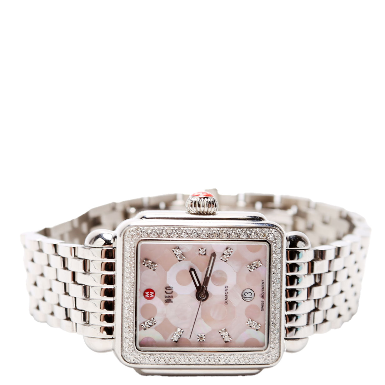 Deco With 0.66CW Diamonds Mother Of Pearl