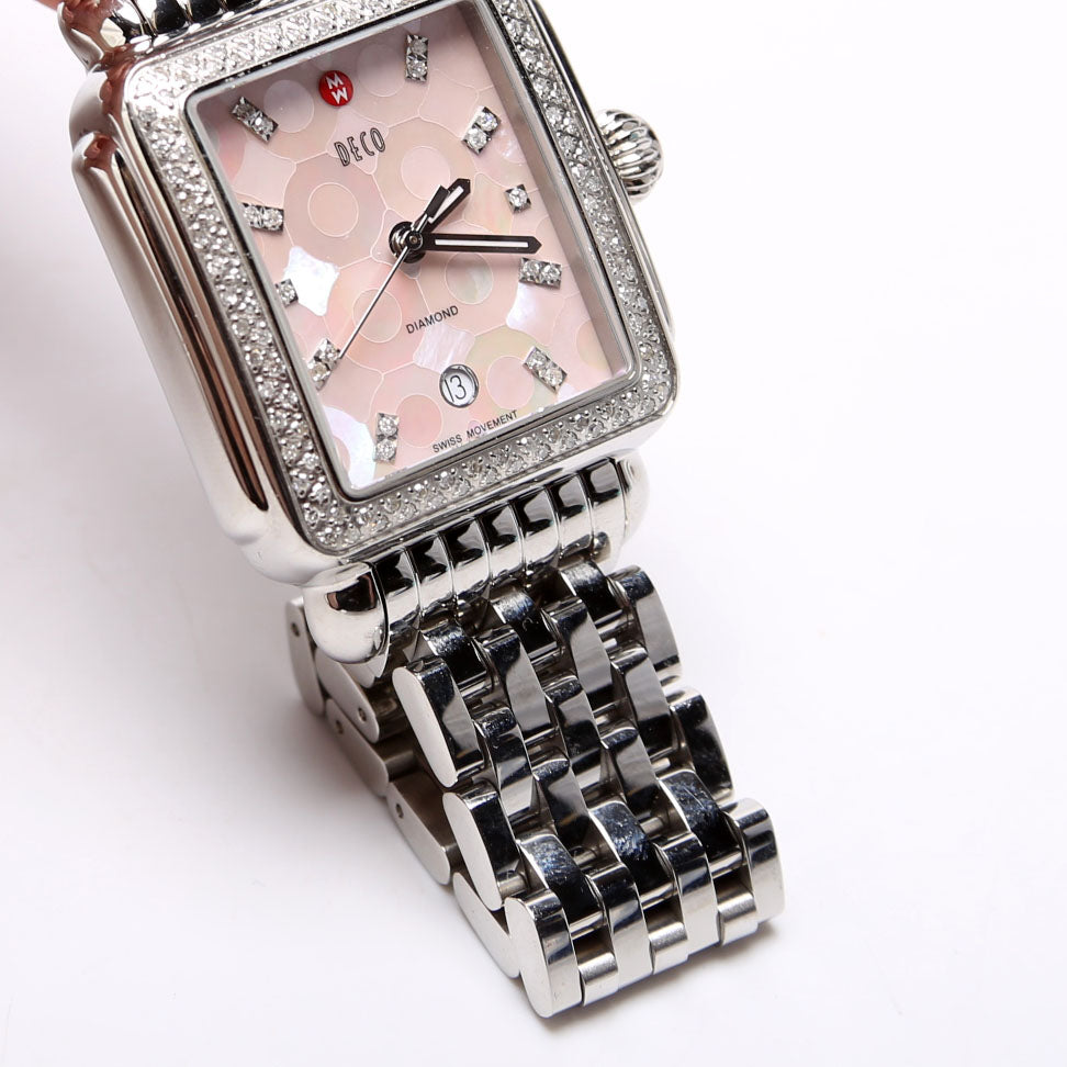 Deco With 0.66CW Diamonds Mother Of Pearl