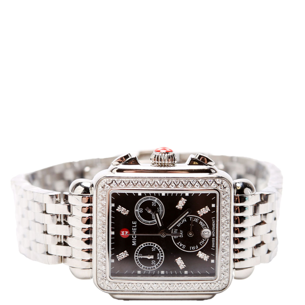 Deco With 0.68CW Diamond Watch Silver/Black