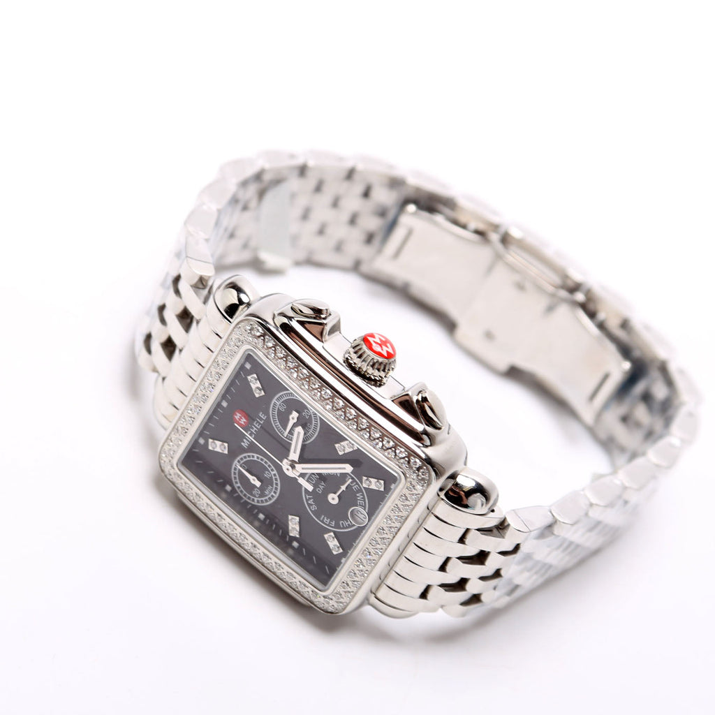 Deco With 0.68CW Diamond Watch Silver/Black