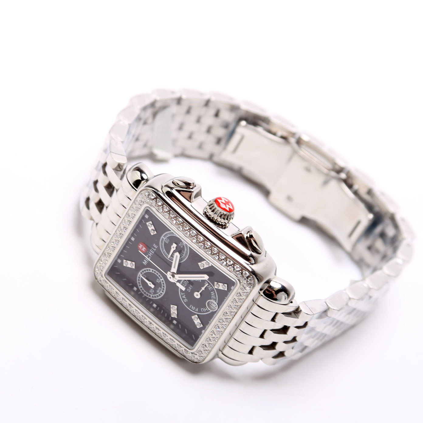 Deco With 0.68CW Diamond Watch Silver/Black