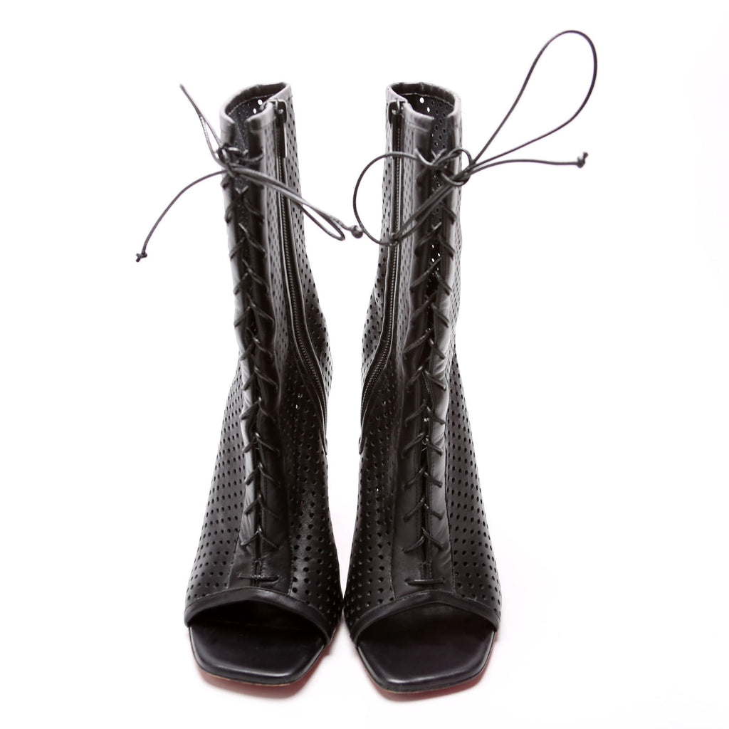Lasercut Lace Up Boots Size 38.5