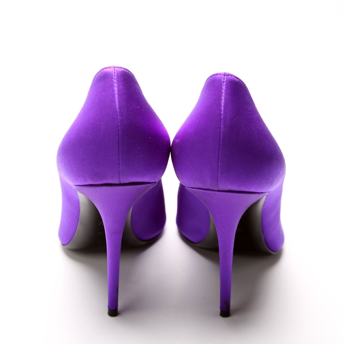 Satin Pumps Size 39.5 Purple