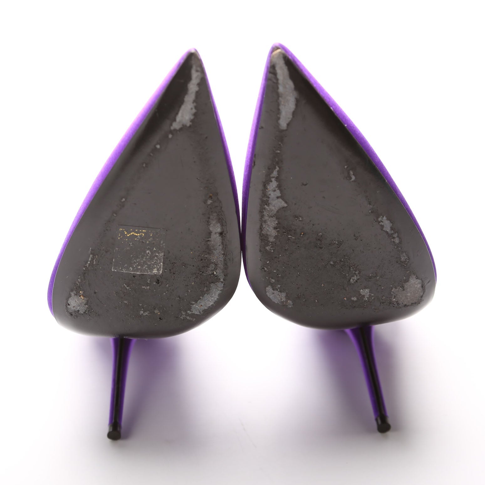 Satin Pumps Size 39.5 Purple