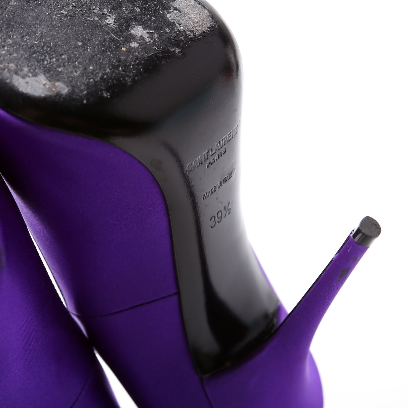Satin Pumps Size 39.5 Purple