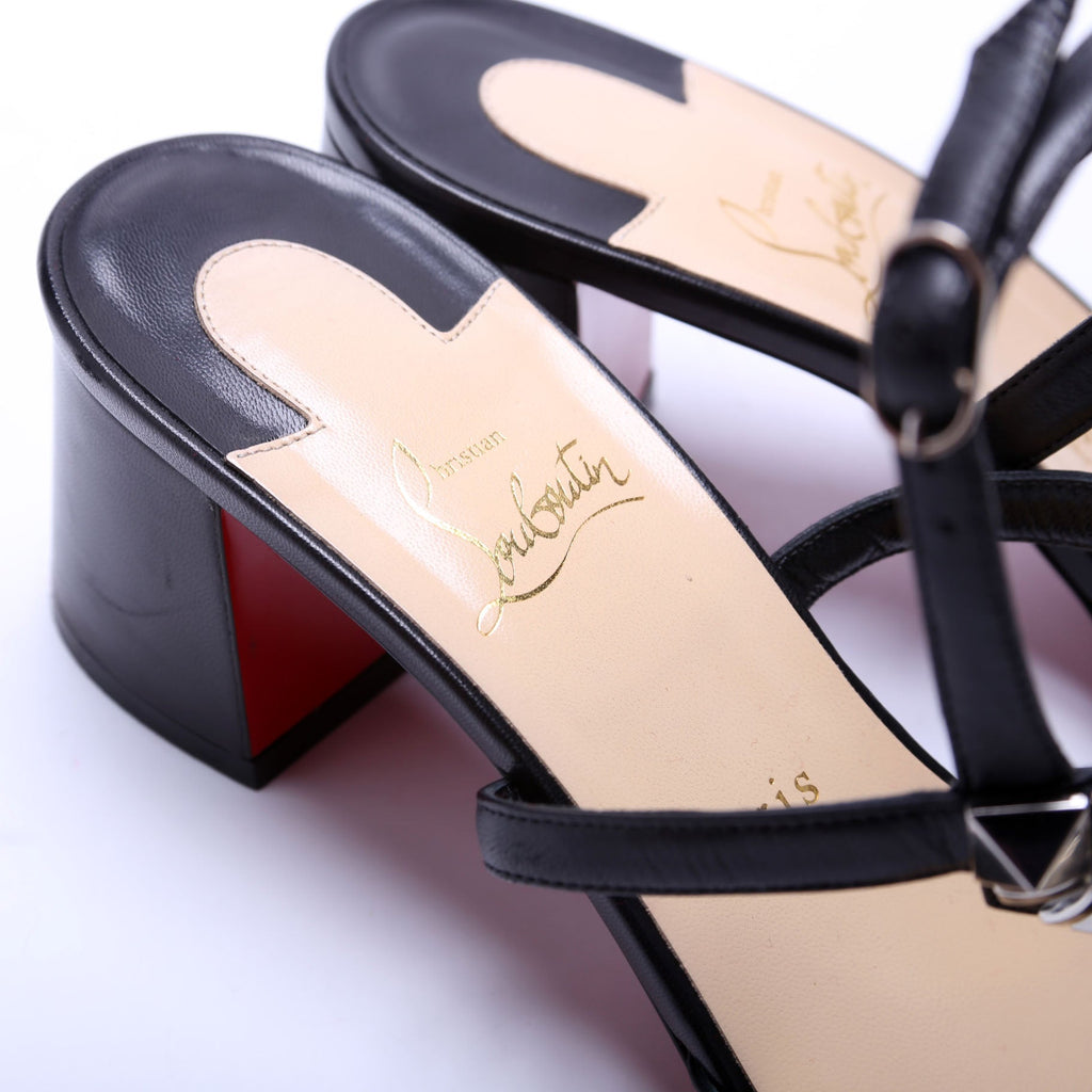 Galeritta 55 Studded Sandals Size 40.5 Black