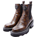 Beaubourg Monogram Ankle Boots Size 38.5 Brown/Black