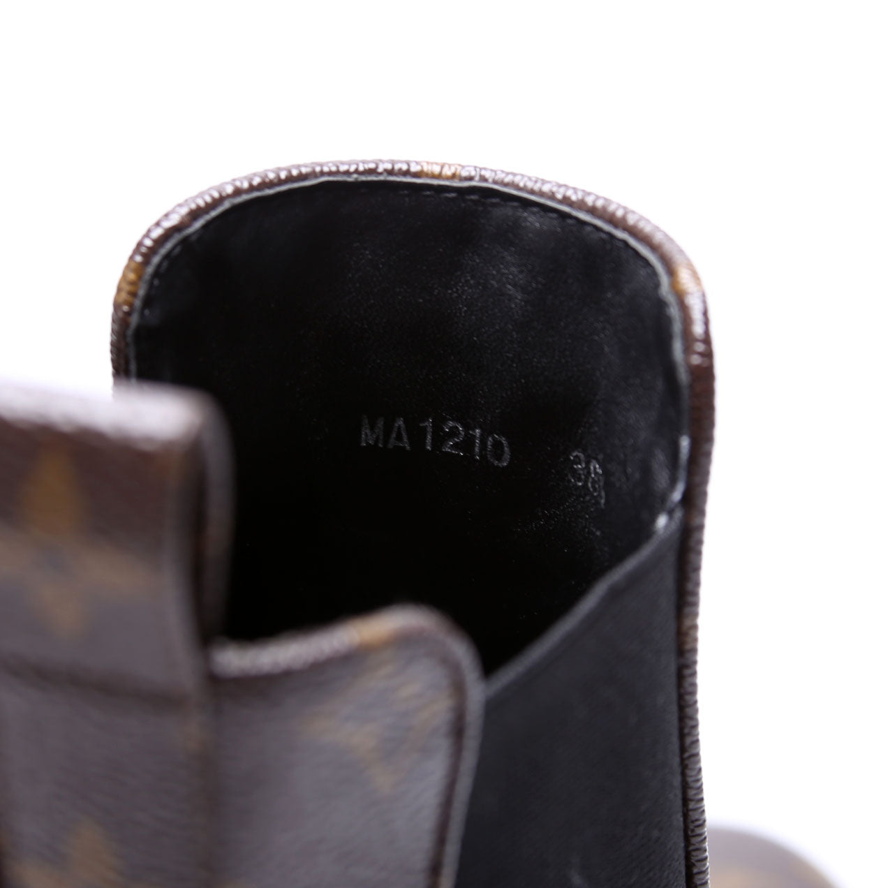 Beaubourg Monogram Ankle Boots Size 38.5 Brown/Black