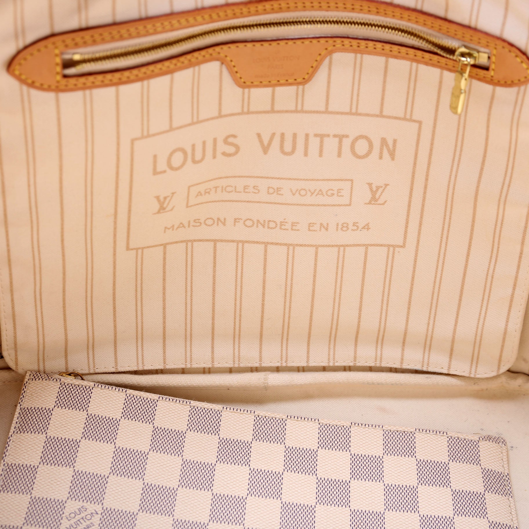 Neverfull MM W/ Wallet Damier Azur