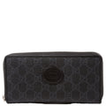 673003 Interlocking GG Supreme Zip Around Wallet Black