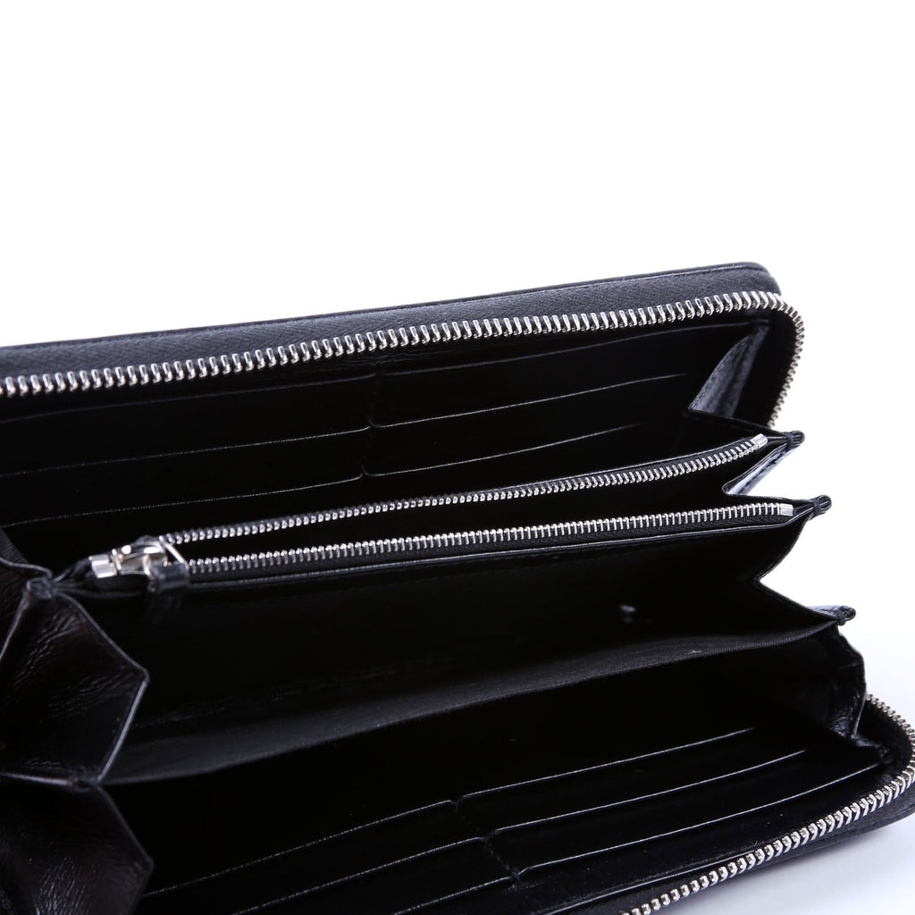 673003 Interlocking GG Supreme Zip Around Wallet Black