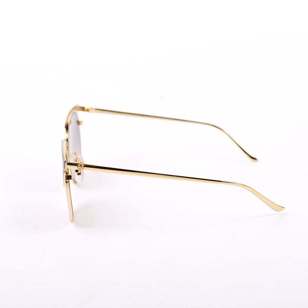 GG0402 Round Cateye Sunglasses Gold/Purple