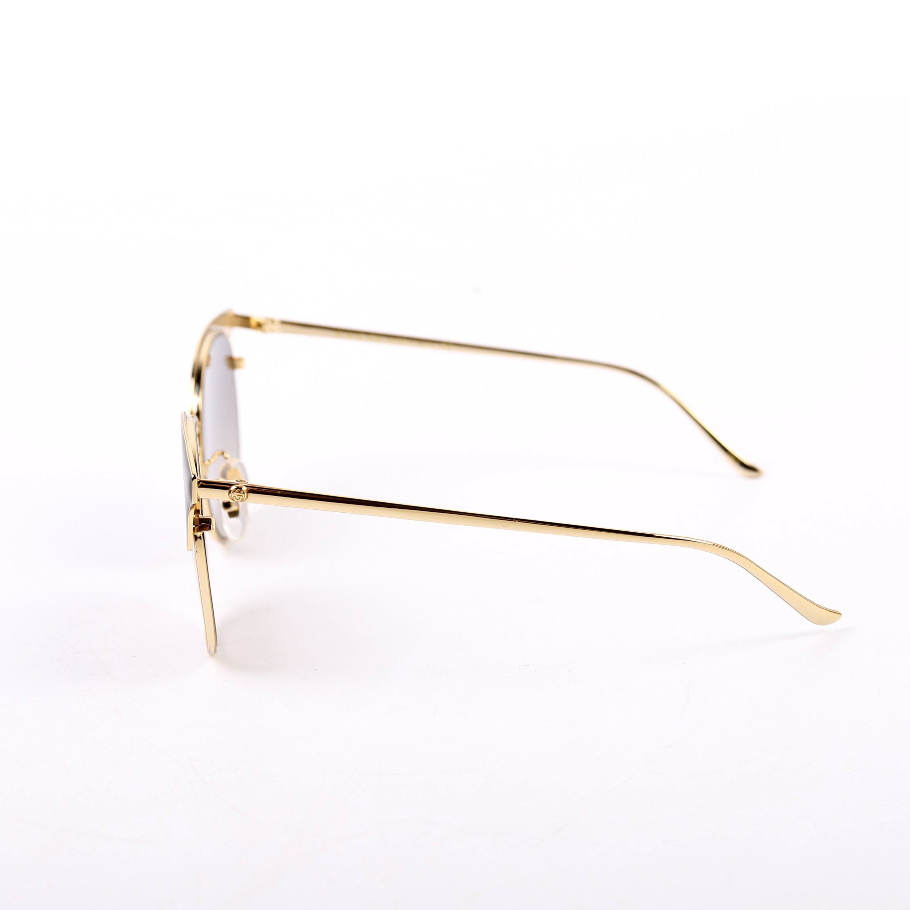 GG0402 Round Cateye Sunglasses Gold/Purple