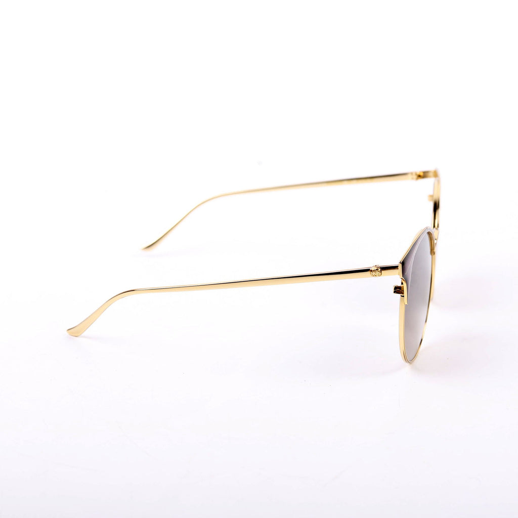 GG0402 Round Cateye Sunglasses Gold/Purple
