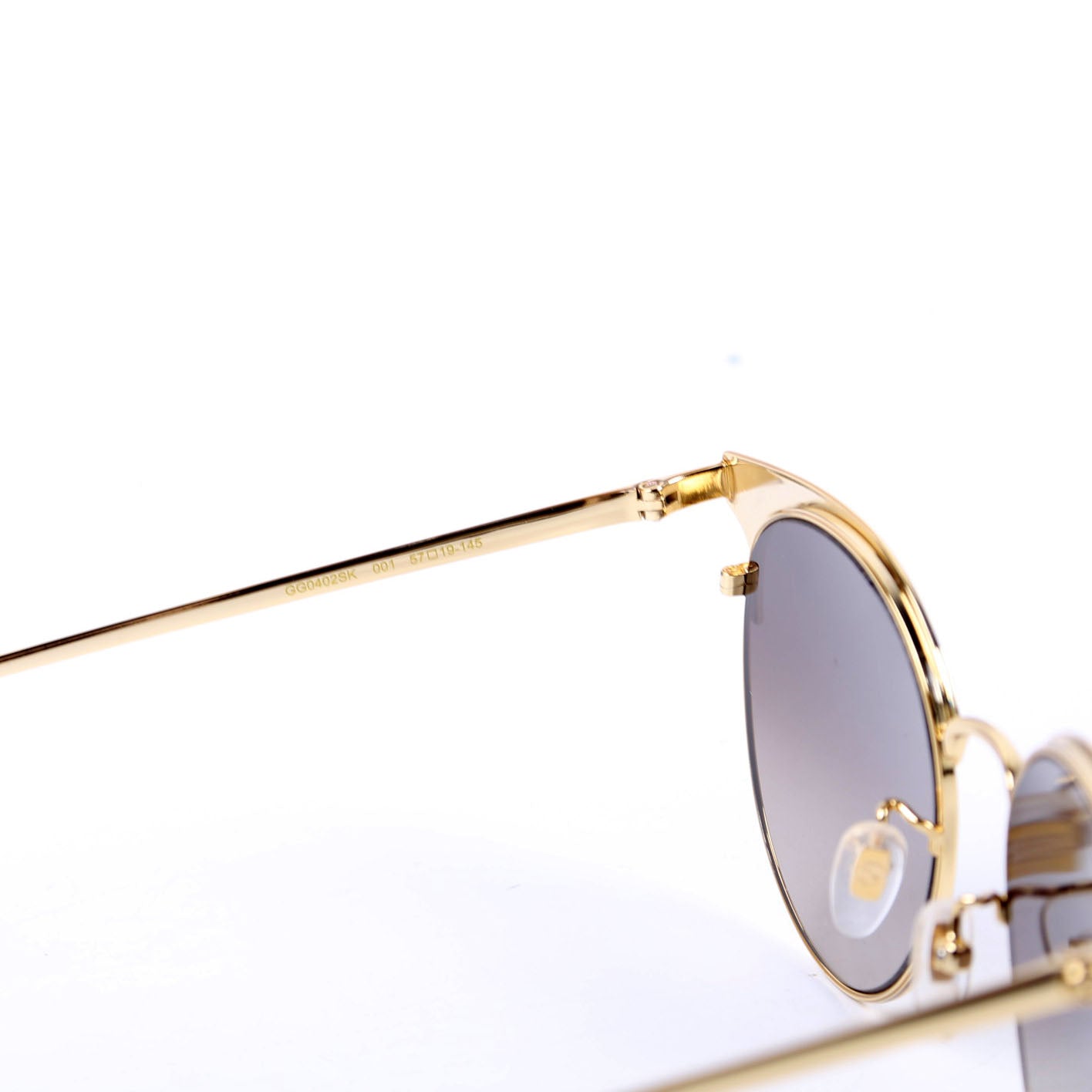 GG0402 Round Cateye Sunglasses Gold/Purple
