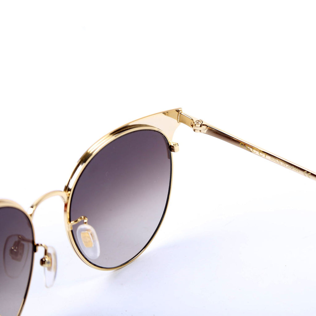GG0402 Round Cateye Sunglasses Gold/Purple