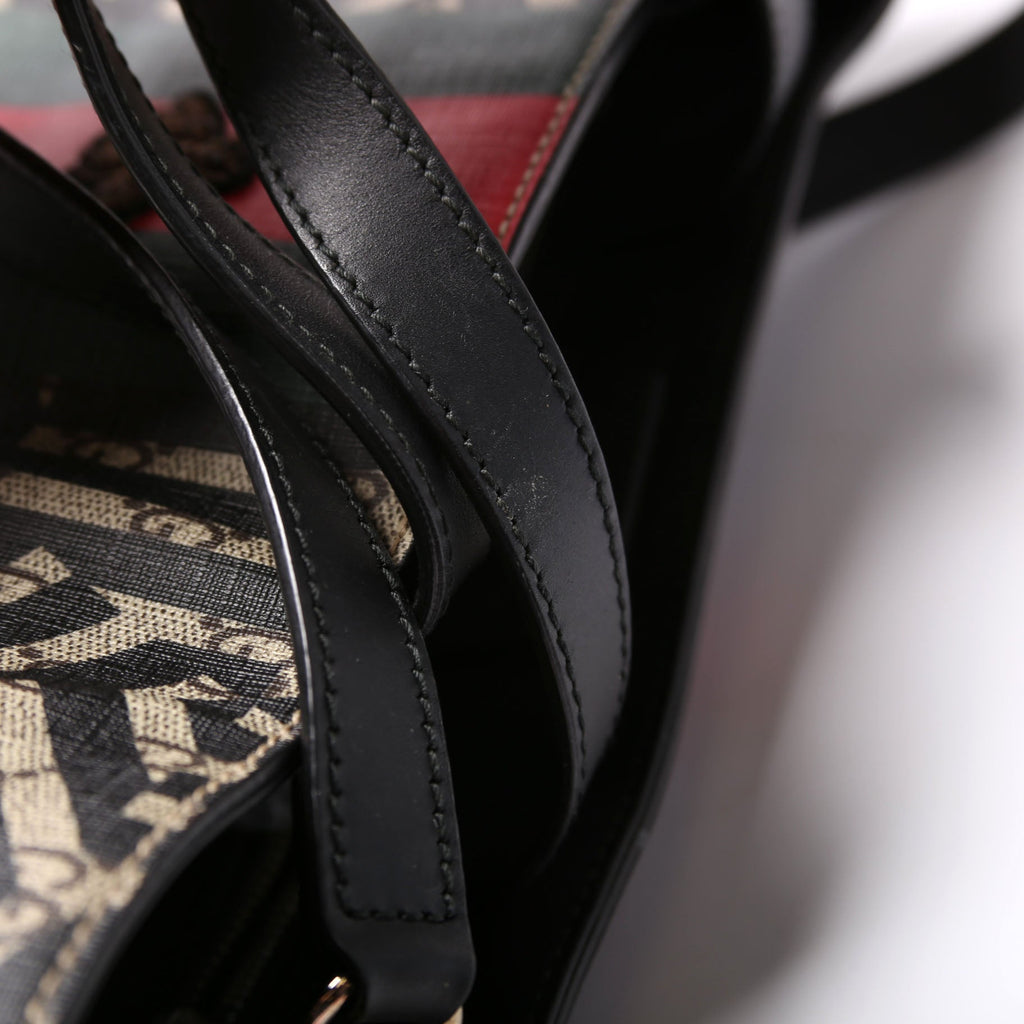450950 Soft GG Supreme Caleido Web Vertical Tote Black/Beige