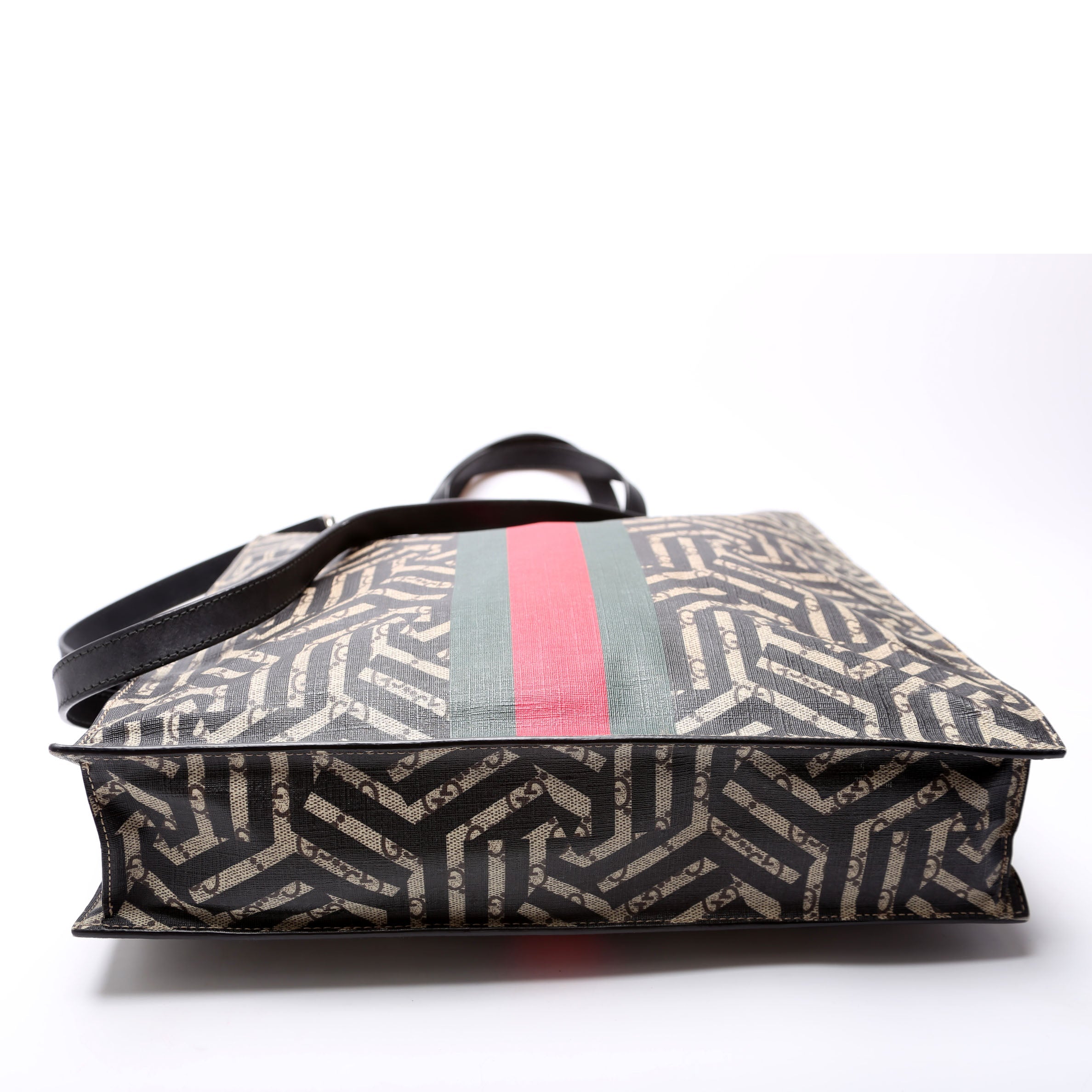 450950 Soft GG Supreme Caleido Web Vertical Tote Black/Beige