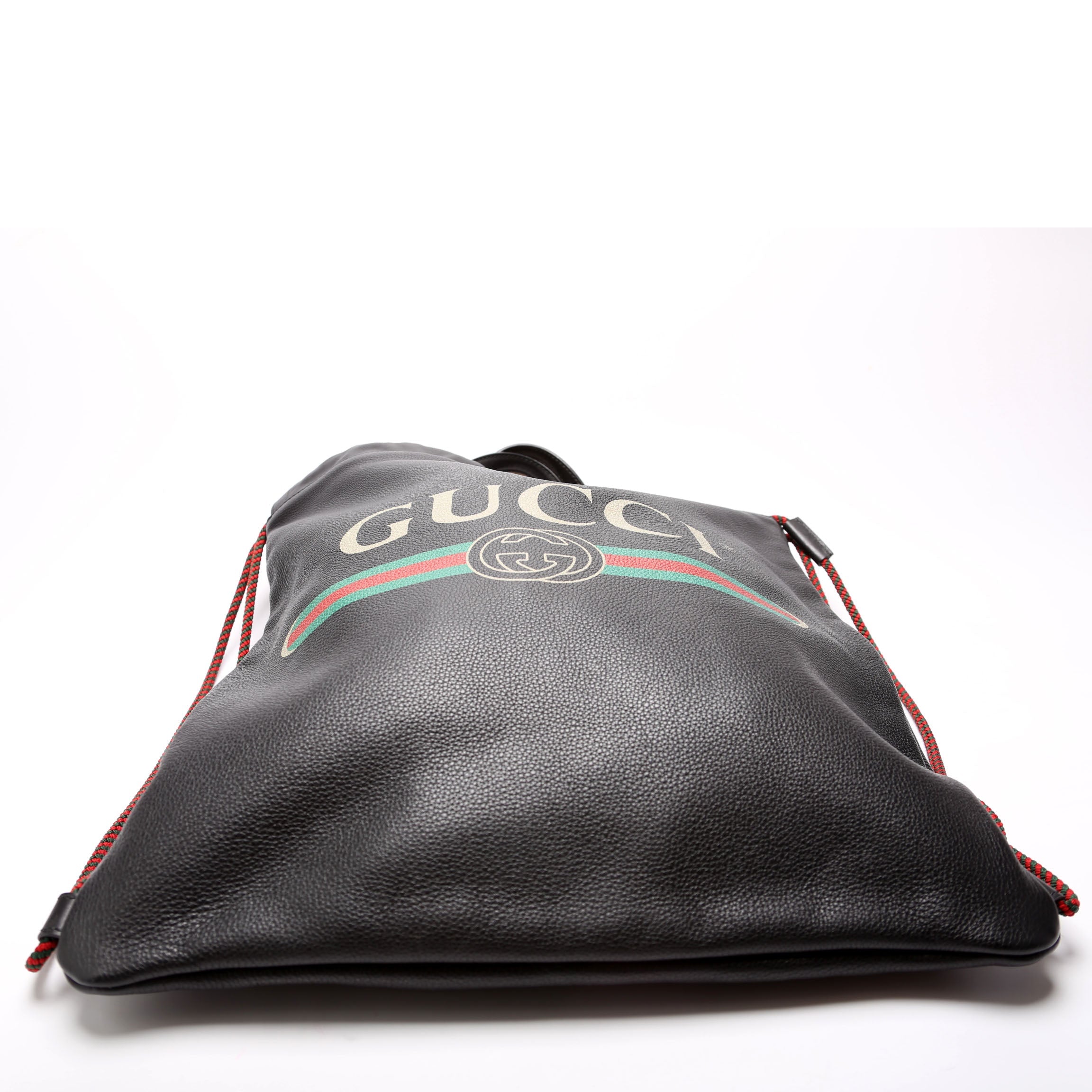 494053 Retro Logo Drawstring Backpack Black
