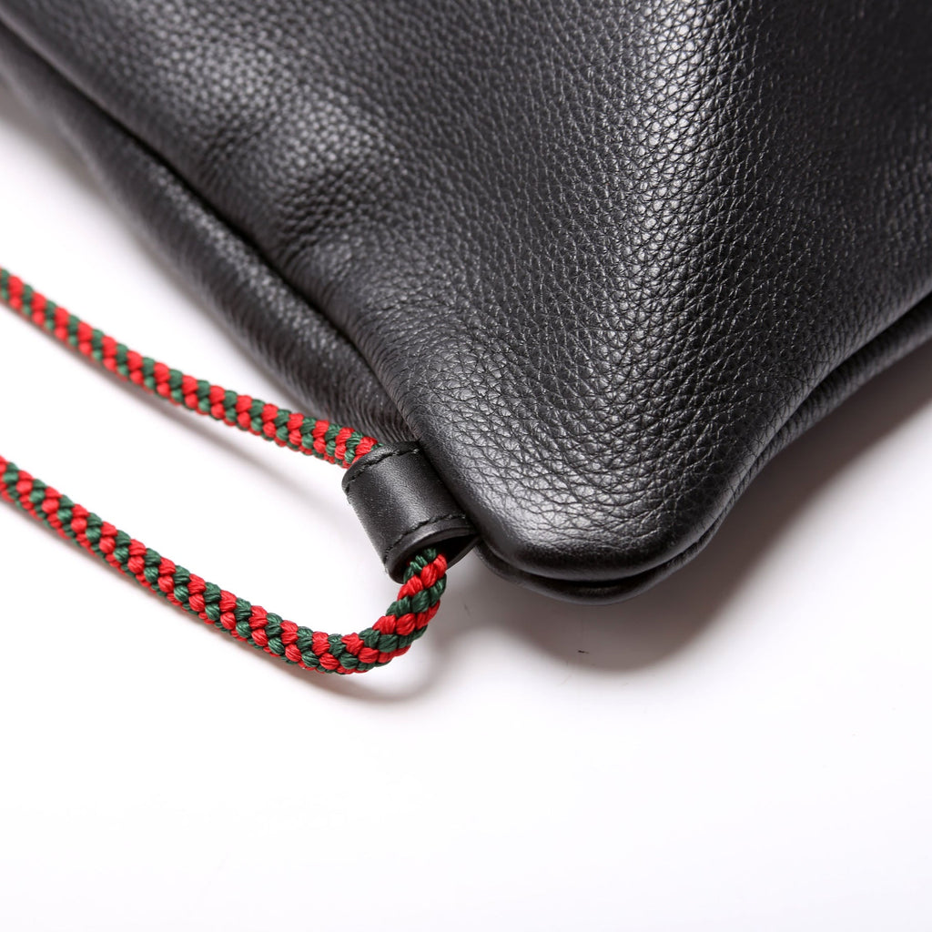 494053 Retro Logo Drawstring Backpack Black