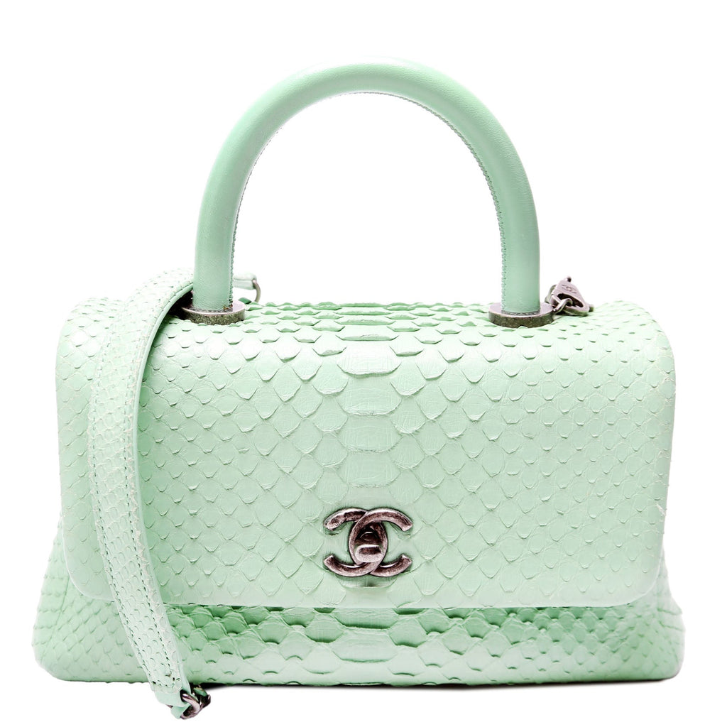 Coco Top Handle Mini Python 23M Green