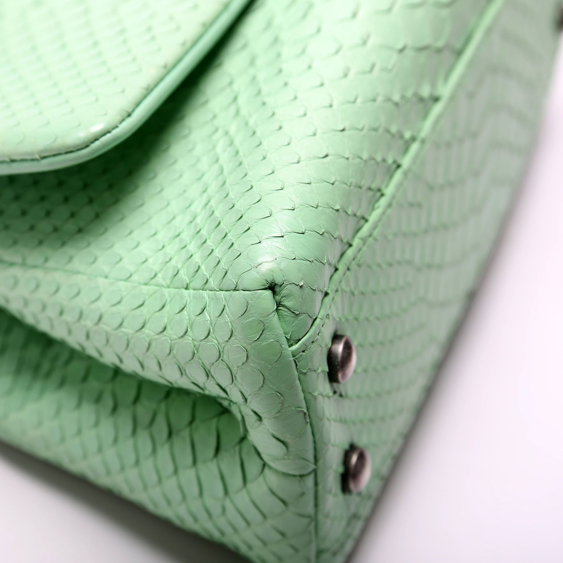 Coco Top Handle Mini Python 23M Green