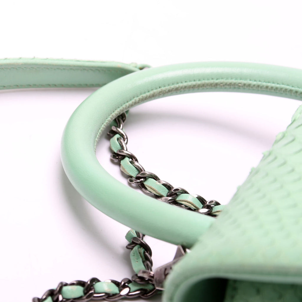 Coco Top Handle Mini Python 23M Green