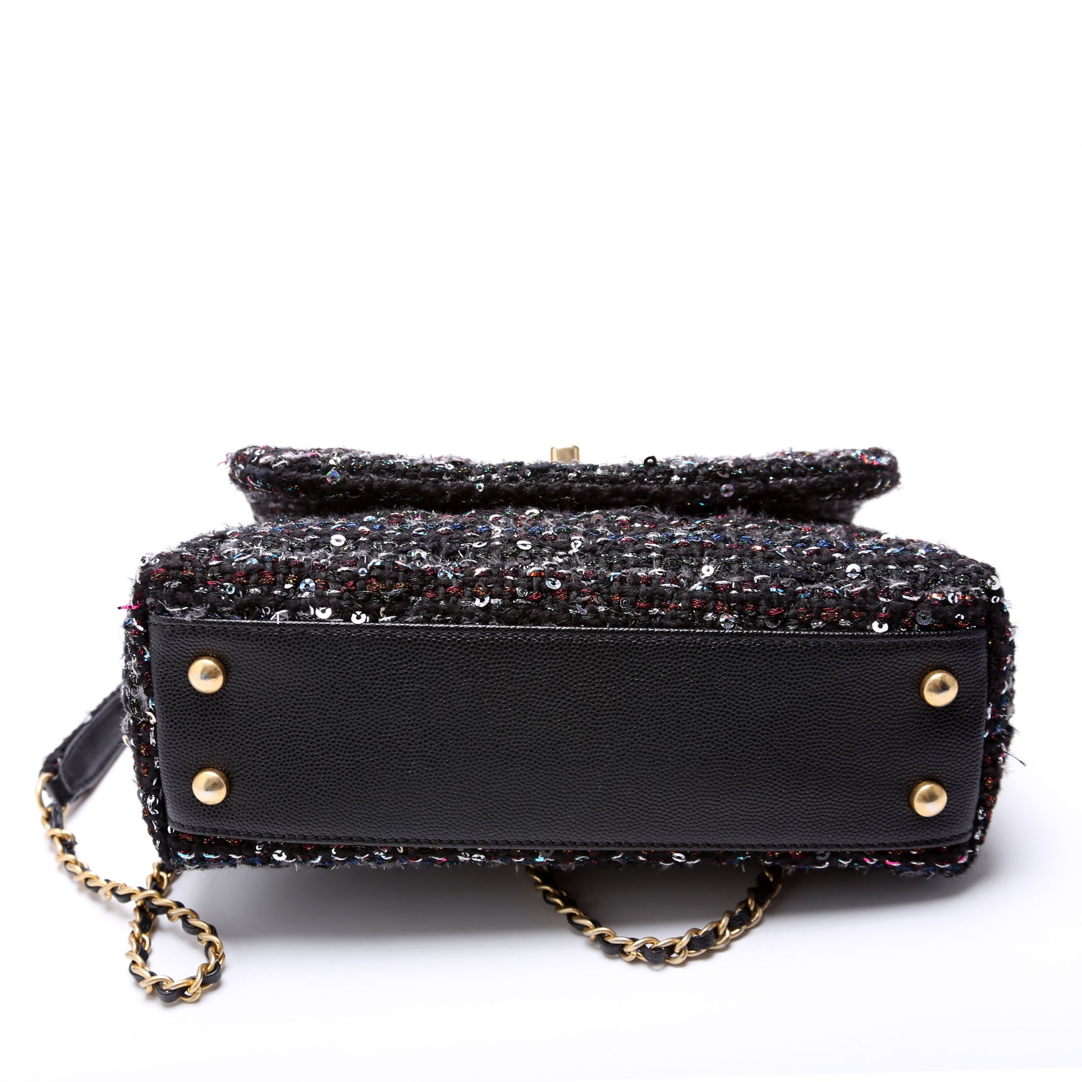 Coco Top Handle Extra Mini Tweed/Sequin 30M Black/Multicolor