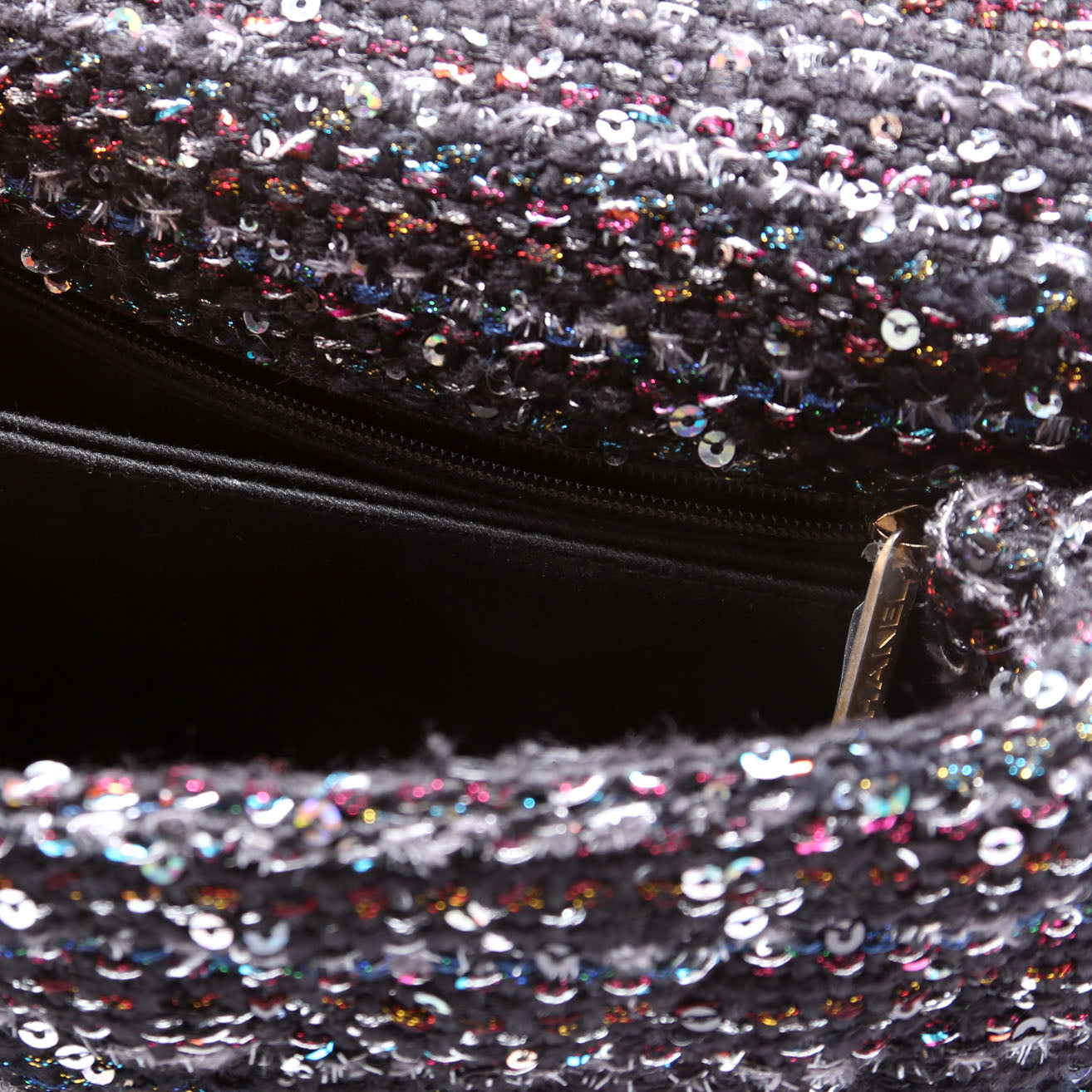 Coco Top Handle Extra Mini Tweed/Sequin 30M Black/Multicolor