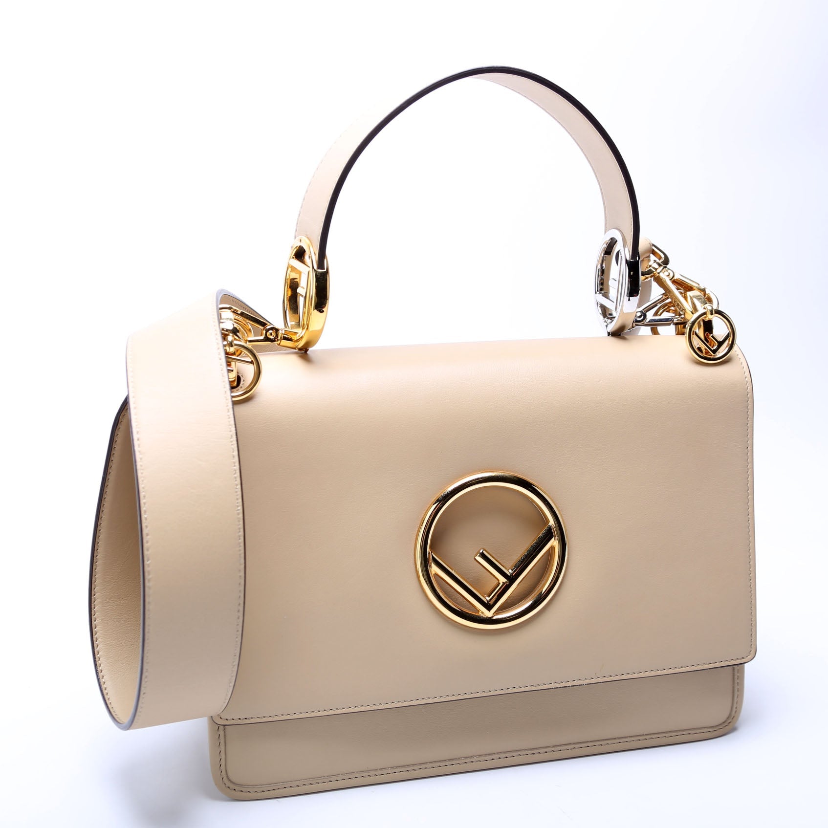 8BT284 Kan I Medium Shoulder Bag Vitello F is Fendi