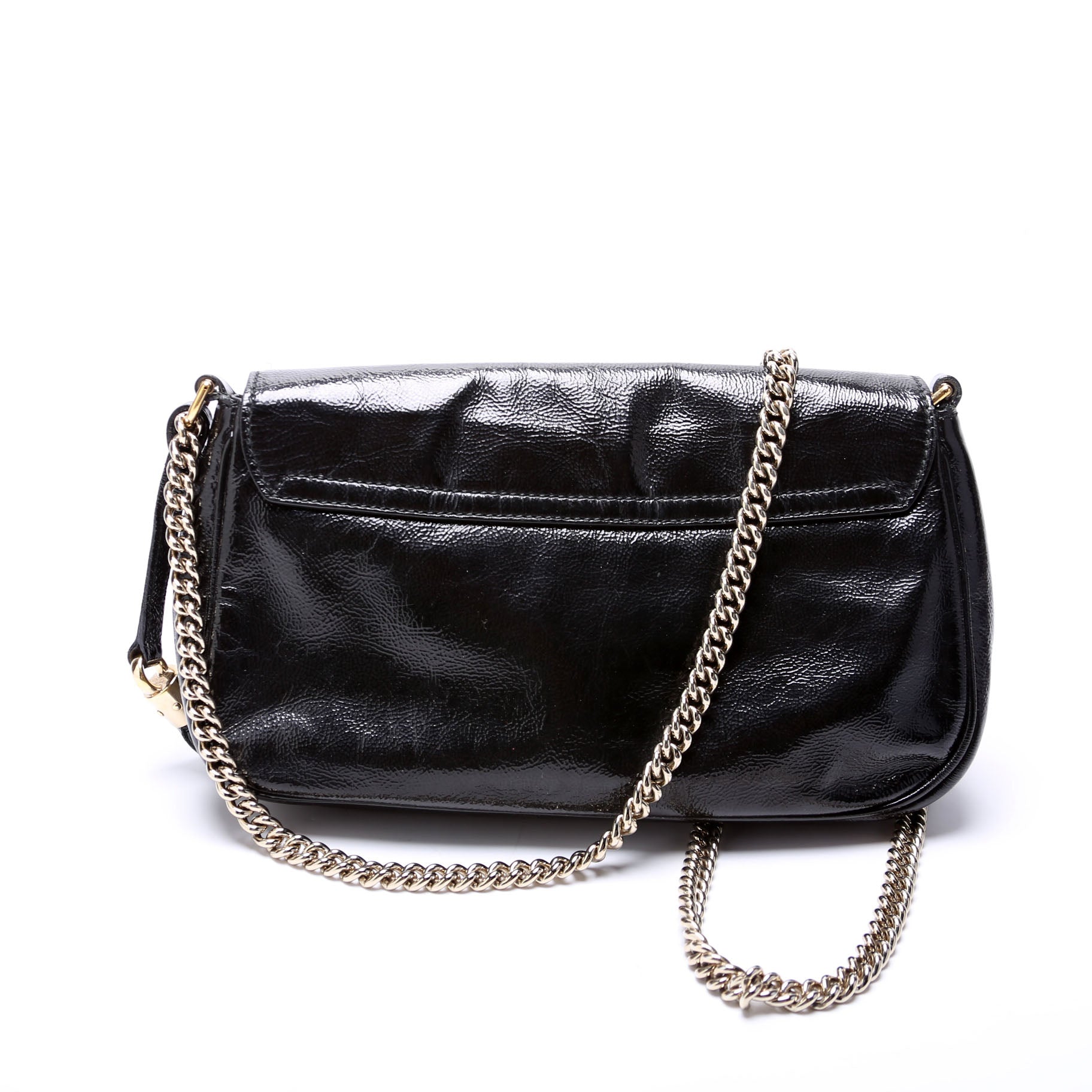 336752 Soho Chain Crossbody Medium Patent Black