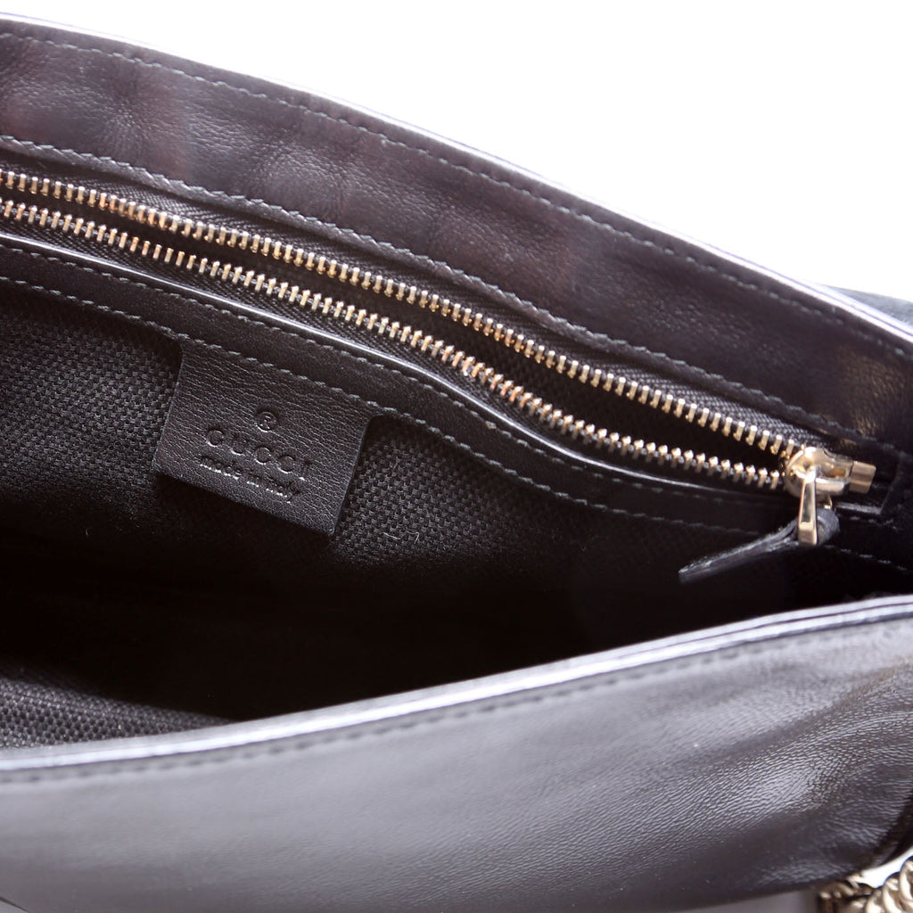 336752 Soho Chain Crossbody Medium Patent Black